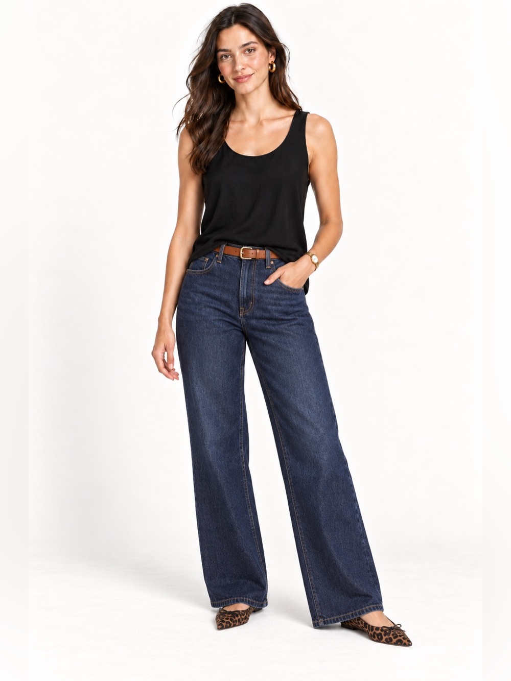 Madewell Women’s Small Black Scoop Neck Sleeveless Relaxed Tank Blouse Top